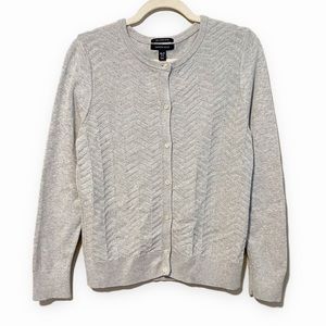 Lands’ End | 100% Supima Cotton Fine Knit Button Front Sweater Cardigan